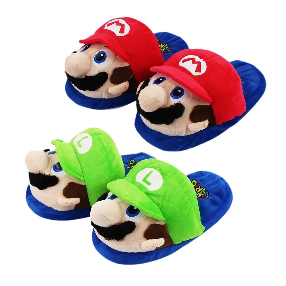 Super Mario Game Cartoon Luigi Home Indoor Slippers Anime No