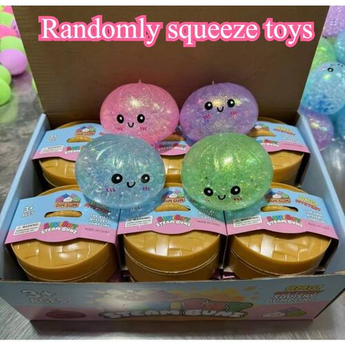 Dumpling Mystery Box: Random Color Glitter Squishy Toy, Malt