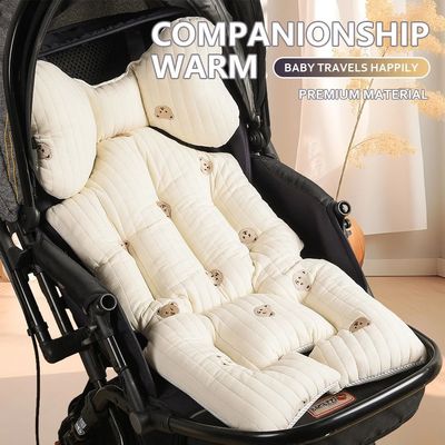 Autumn and winter warm baby stroller seat cushions thickened