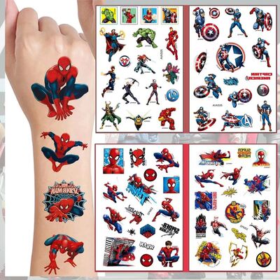4pcs/set Cartoon The Avengers Iron Man Temporary Tattoo Stic