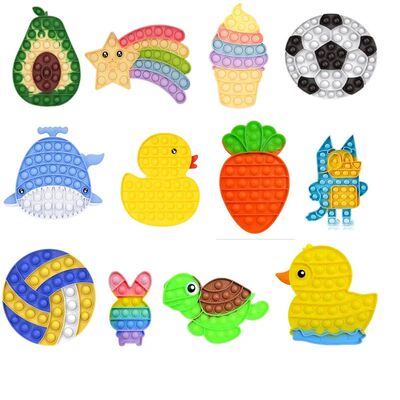 Cute Fidget Reliver Stress Toys Rainbow Push Bubble Antistre