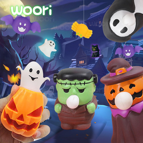 Halloween Ghost Squeeze Pumpkin TPR Ghost Cup Toys Decompres