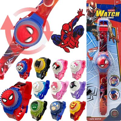 New Spiderman Kids Watches For Boys Cartoon Hello Kitty Stit