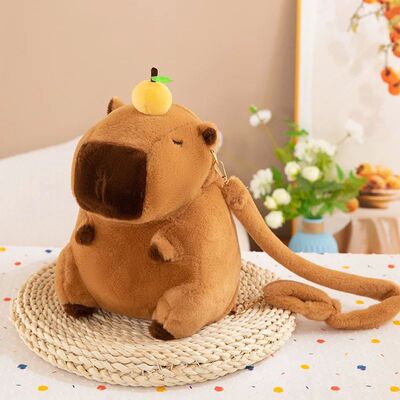 Capybara Plush Backpack KawaiiPlushie Doll Fur Bag Children'