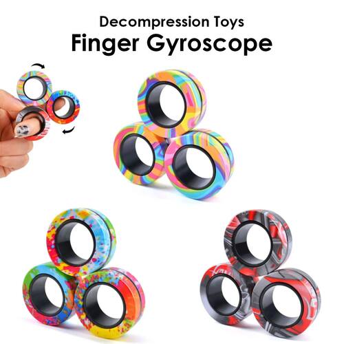 3Pcs Magnetic Rings Fidget Toy Set Adult Fidget Magnets Spin