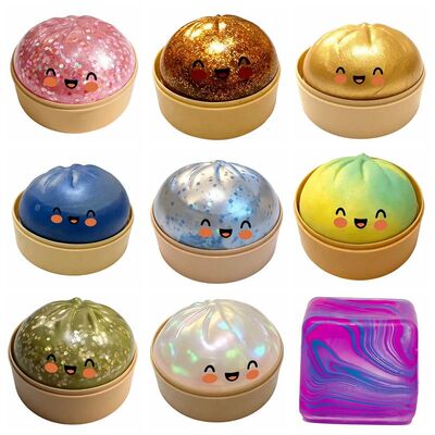 Squishy Glitter Dumpling Toy Squeezing Baozi Ball Pleasure P