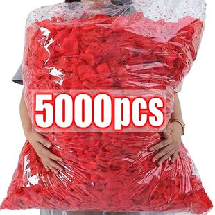 5000/100Pcs Artificial Fake Rose Petals Colorful Simulation