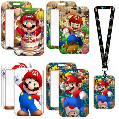 Cartoon Anime Lanyard Card Sleeve Neck Strap ID Bus Subway A