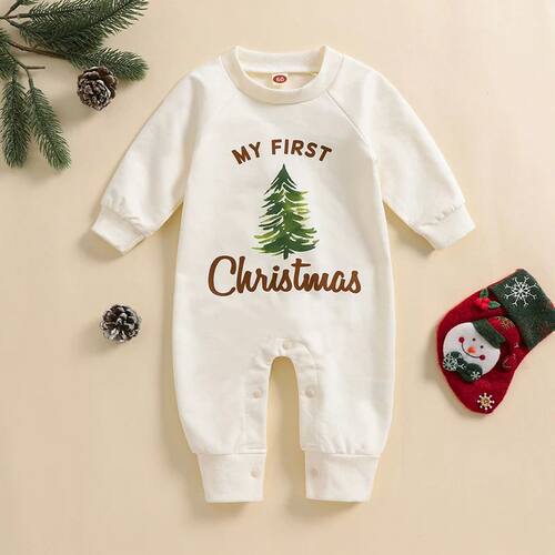 Baby Boy Chirstmas Outfit Newborn Boy Romper Christmas Tree