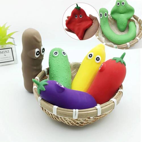 Squishy Vegetable Squeezable Toys Bundle Stretchy Cucumber S