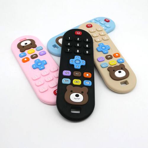 1/4pcs Children's teething remote control silicone material