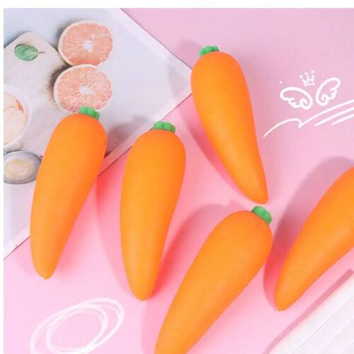 1Pc Cute Realistic Carrot Vegetable Squishy Squeeze Fidget T