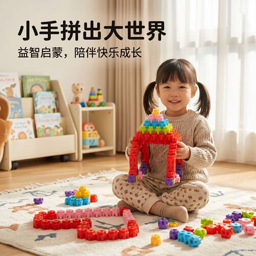 Hexagon Building Blocks Early Education Parent-child Interac