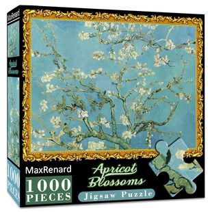 1000 Pieces Gogh Jigsaw Almon Van Puzzle Adult MaxRenard for