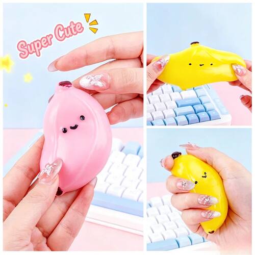 Cute Stress Relief Fidget Sensory Toys Squishy Banana Squeez