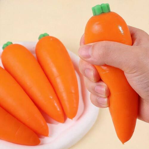 Flour Carrot Stretch Squeeze Toy Soft Elastic Stress Relief