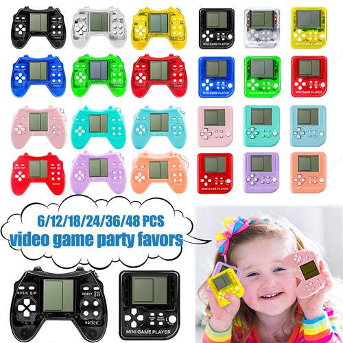 6-48Pcs Video Game Party Favors for Classic Game Console Key