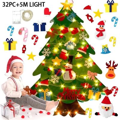 Festive Felt Xmas Tree Set DIY Ornaments Kit for Kids Christ