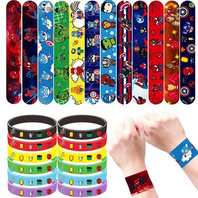12/24Pcs The Avengers Braclet Party Favors Silicone Bracelet