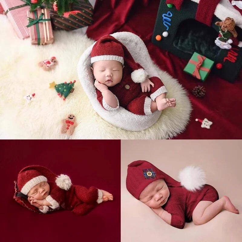 Newborn Christmas Outfit  Newborn photography props Baby Rom