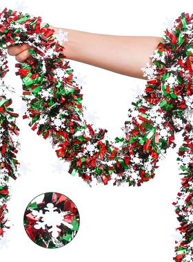 2M Christmas Snowflake Tinsel Garland Xmas Tree Decoration C