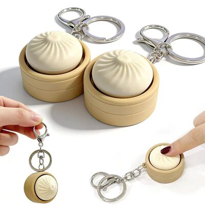 BaoZi Clicker Fidget Keychain Decompression Toys Button Stre
