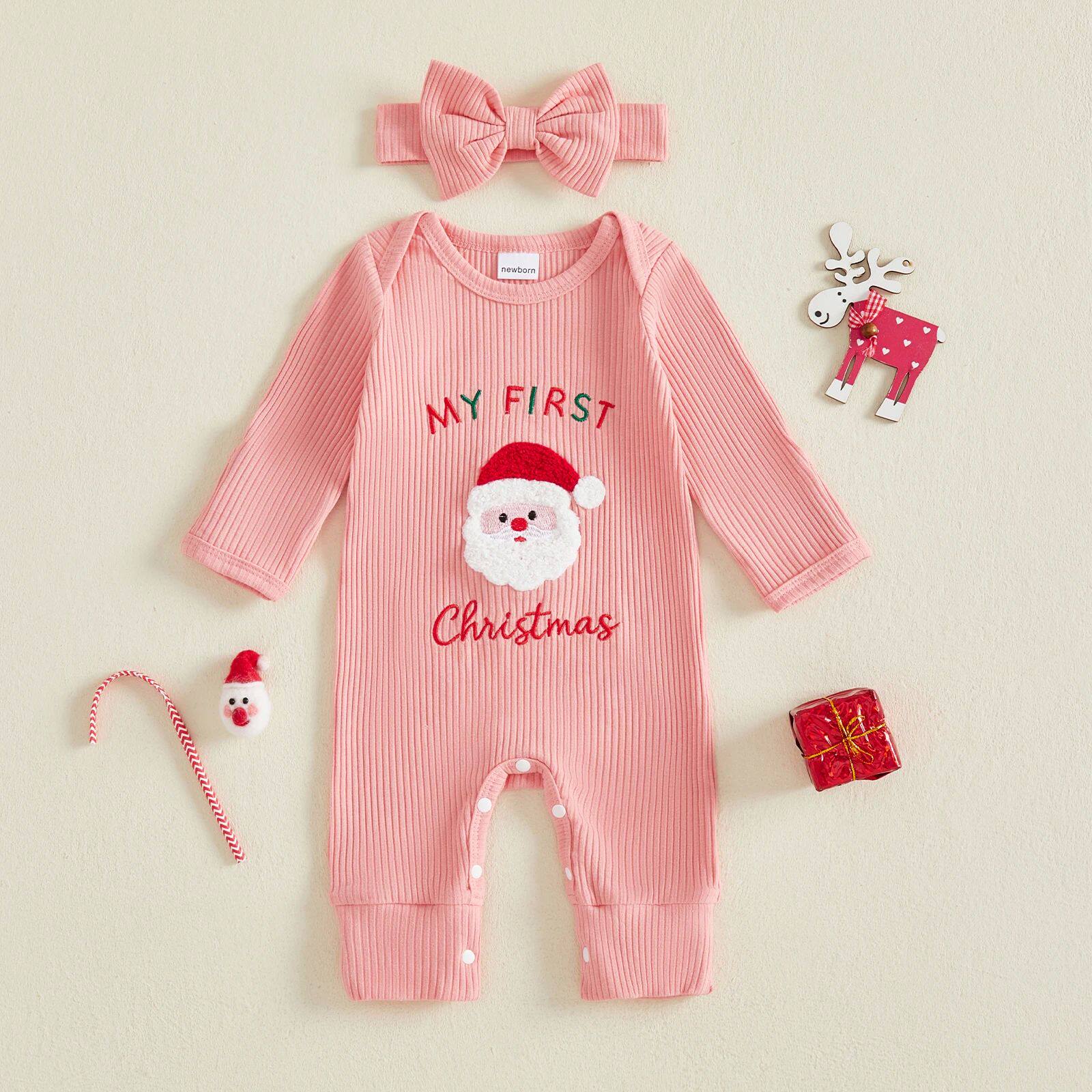 Citgeett Autumn Christmas Newborn Baby Girls Outfit Santa Le