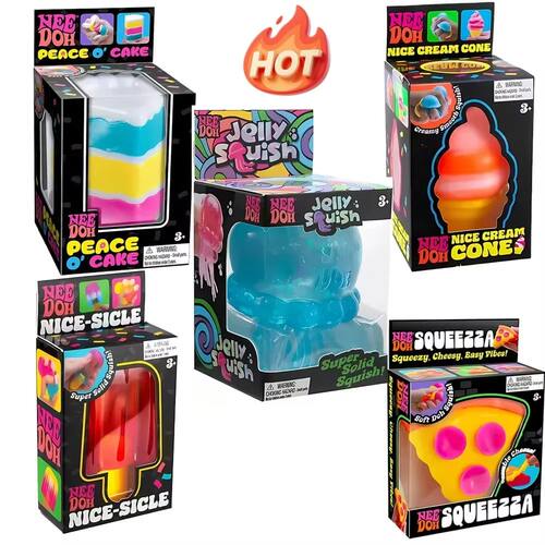 High Density Gel Ice Cube Toy Square Decompression Vent Squi