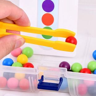 Toy Children Logic Tube Fine Beads Concentration Motor Clip