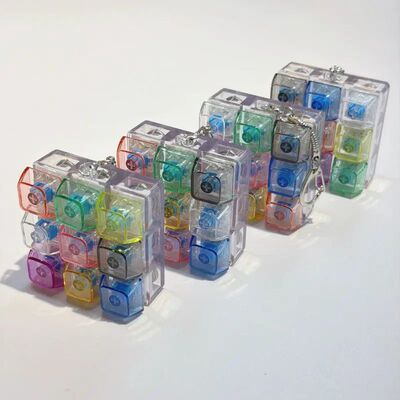 DIY LED Keyboard Fidget Keychain 9 Keys Clicker Button Stres