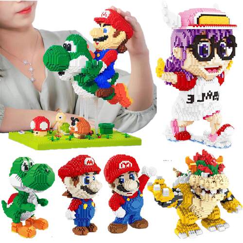 Mouse Stitch Story Anime Flying Super Bros Mario Block Big M