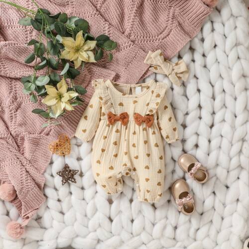 Baby Girls Summer Long Sleeve Printing Love With Bowknot  Fo