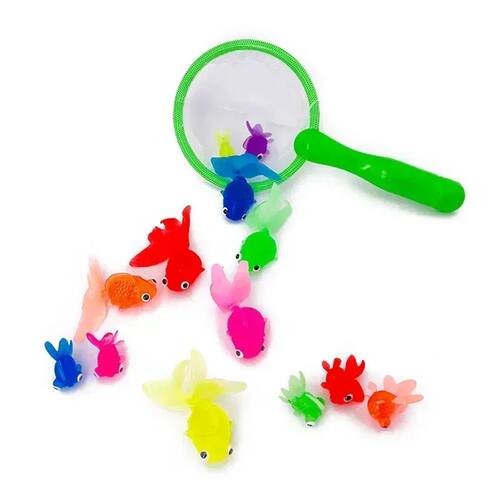 Children's 6Pcs/Set Kawaii Simulation Rubber Goldfish Baby B