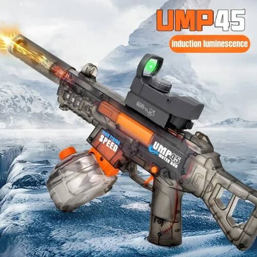 Electric Water Gun Full Automatic Submachine with Light Larg