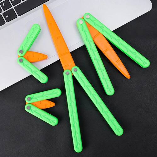 Simulation Carrot Butterfly Knife Gravity 3D Printed Plastic