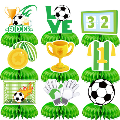 World Cup Football Theme Birthday Honeycomb Ornaments Sports