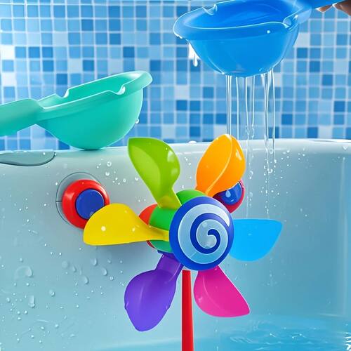 1pc Spinning Bath Toy Windmill, Fun Bathtime Sensory Play fo