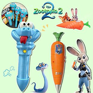 NEW Zootopia2 Judy Carrot-Shaped 2-in-1 Voice Recorder Pen+