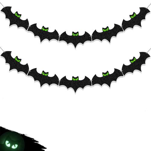 10pcs Halloween themed decorative banners - Eye glowing at n