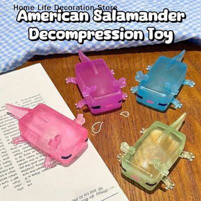 Cute Viral Axolotl Shaped Malleable Squishy Animal Toy Net S