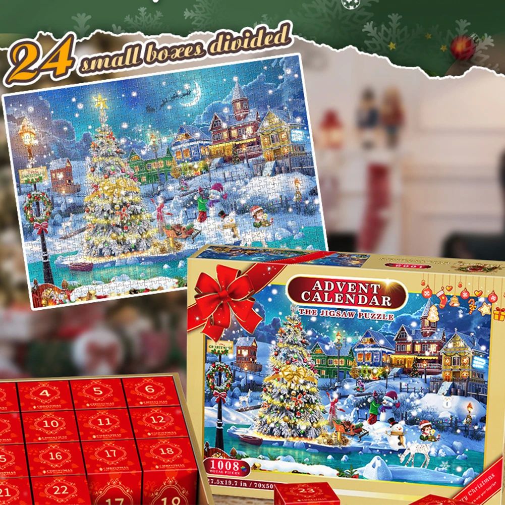 Christmas 24 Days Countdown Calendar Puzzle Christmas Advent