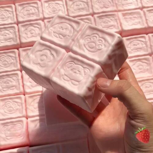 Squishy Strawberry Milk Chocolate Bread Slow Rising Fidget T