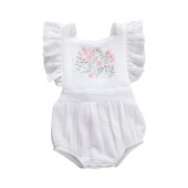 Summer Print Newborn Baby Citgeett Flowers Infant Girls Ruff