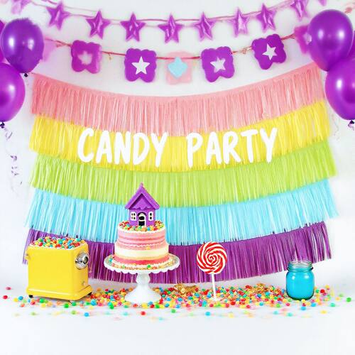 Eco-friendly Paper Tassel Flower Banner Easter Party Tassel
