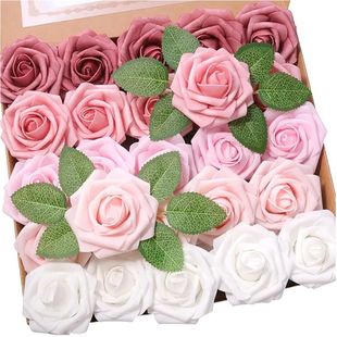 10~100pcs Rose Artificial Flowers Foam Fake Roses Wedding Bo