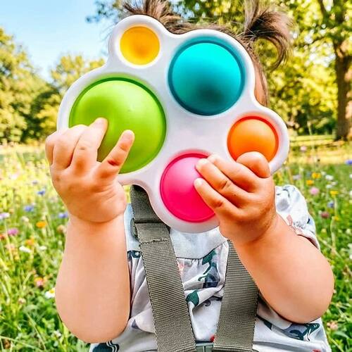 Infant Baby Toys Montessori Exercise Board Rattle Puzzle Col