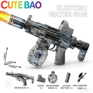 Space Electric Water Gun Energy Ring Burst Transformation LE