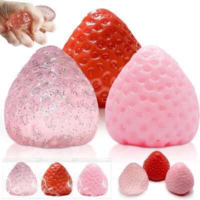 Taba Squishies Strawberry Fruit Squeeze Toys Kawaii Sticky S