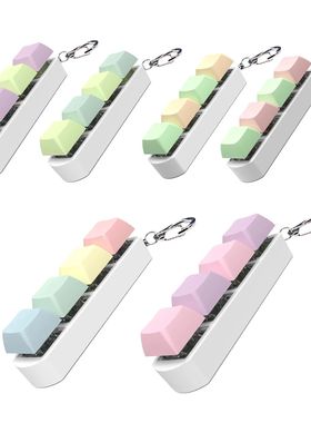 Keyboard Key Fidget Toy Colorful Keychain Keycap Stress Reli
