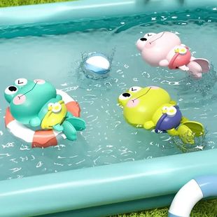 Wind-Up Swimming Frog Bath Toys for Toddlers, No Battery Mol